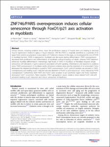 ZNF746/PARIS overexpression induces cellular senescence through FoxO1/p21 axis activation in myoblasts