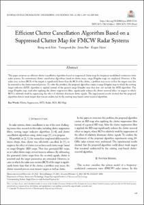 Efficient Clutter Cancellation Algorithm Based on a Suppressed Clutter Map for FMCW Radar Systems