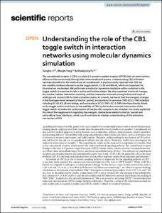 Understanding the role of the CB1 toggle switch in interaction networks using molecular dynamics simulation