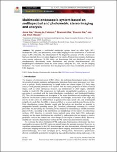 Multimodal endoscopic system based on multispectral and photometric stereo imaging and analysis