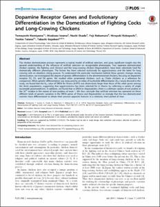 Dopamine Receptor Genes and Evolutionary Differentiation in the Domestication of Fighting Cocks and Long-Crowing Chickens