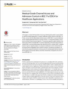 Medical-Grade Channel Access and Admission Control in 802.11e EDCA for Healthcare Applications