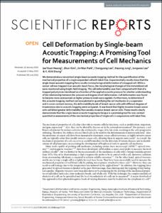Cell Deformation by Single-beam Acoustic Trapping: A Promising Tool for Measurements of Cell Mechanics