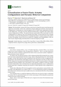 Generalization of Series Elastic Actuator configurations and dynamic behavior comparison