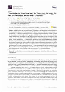 Transthyretin Stabilization: An Emerging Strategy for the Treatment of Alzheimer’s Disease?