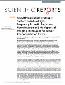 A Multimodal Biomicroscopic System based on High-frequency Acoustic Radiation Force Impulse and Multispectral Imaging Techniques for Tumor Characterization Ex vivo