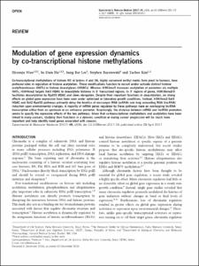 Modulation of gene expression dynamics by co-transcriptional histone methylations