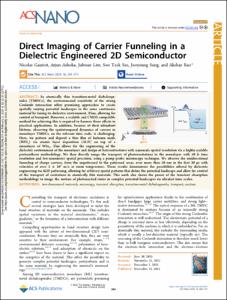 Direct Imaging of Carrier Funneling in a Dielectric Engineered 2D Semiconductor
