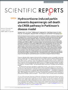 Hydrocortisone-induced parkin prevents dopaminergic cell death via CREB pathway in Parkinson's disease model