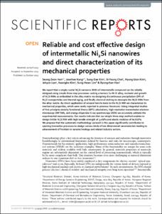 Reliable and cost effective design of intermetallic Ni2Si nanowires and direct characterization of its mechanical properties