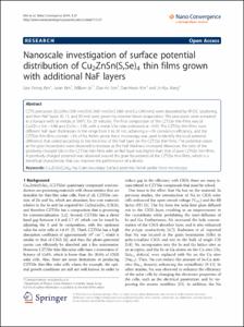 Nanoscale investigation of surface potential distribution of Cu2ZnSn(S,Se)4 thin films grown with additional NaF layers