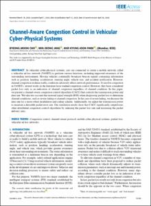 Channel-Aware Congestion Control in Vehicular Cyber-Physical Systems