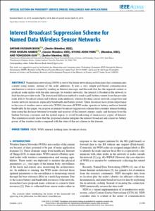 Interest Broadcast Suppression Scheme for Named Data Wireless Sensor Networks
