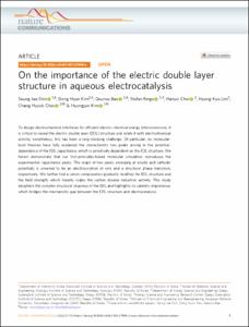 On the importance of the electric double layer structure in aqueous electrocatalysis