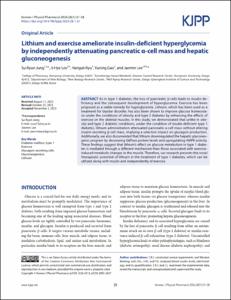 Lithium and exercise ameliorate insulin-deficient hyperglycemia by independently attenuating pancreatic α-cell mass and hepatic gluconeogenesis
