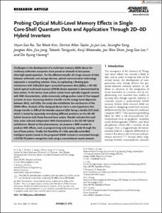 Probing Optical Multi-Level Memory Effects in Single Core-Shell Quantum Dots and Application Through 2D-0D Hybrid Inverters