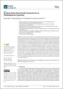 Resting-State Functional Connectivity in Mathematical Expertise