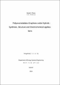 Polyoxometalates-Graphene oxide Hybrids : Synthesis, Structure and Electrochemical applications