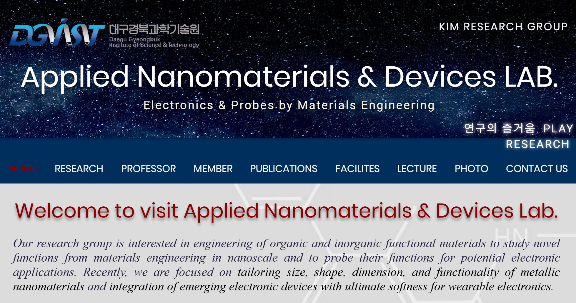 Applied Nanomaterials & Devices LAB cover image