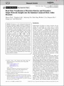 Real-Time Visualisation of Reaction Kinetics and Dynamics: Single-Molecule Insights into the Iminium-Catalysed Diels-Alder Reaction