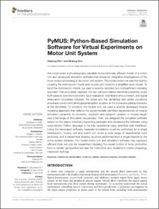 PyMUS: Python-Based Simulation Software for Virtual Experiments on Motor Unit System