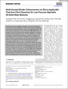 Multi-Faceted Binder Enhancement via Slurry-Applicable Thiol-Ene Click Chemistry for Low-Pressure-Operable All-Solid-State Batteries