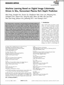Machine Learning Based on Digital Image Colorimetry Driven In Situ, Noncontact Plasma Etch Depth Prediction