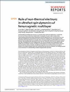 Role of non-thermal electrons in ultrafast spin dynamics of ferromagnetic multilayer