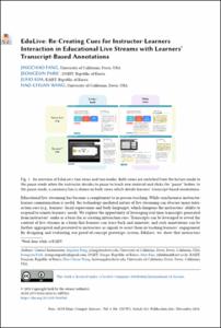 EduLive: Re-Creating Cues for Instructor-Learners Interaction in Educational Live Streams with Learners' Transcript-Based Annotations