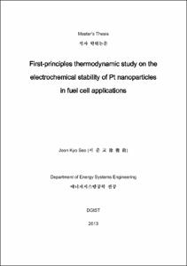 First-principles thermodynamic study on the electrochemical stability of Pt nanoparticles in fuel cell applications