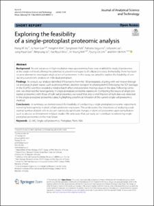 Exploring the feasibility of a single-protoplast proteomic analysis