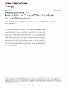 Reformulation of Trivers-Willard hypothesis for parental investment