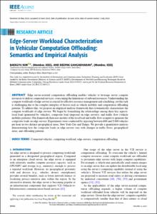 Edge-Server Workload Characterization in Vehicular Computation Offloading: Semantics and Empirical Analysis
