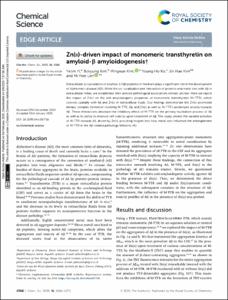 Zn(ii)-driven impact of monomeric transthyretin on amyloid-β amyloidogenesis