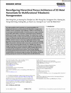 Reconfiguring Hierarchical Porous Architecture of 2D Metal Nanosheets for Multifunctional Triboelectric Nanogenerators