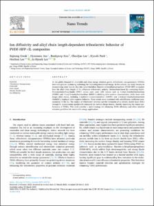 Ion diffusivity and alkyl chain length-dependent triboelectric behavior of PVDF-HFP+IL composites