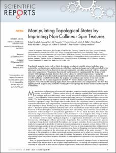 Manipulating Topological States by Imprinting Non-Collinear Spin Textures