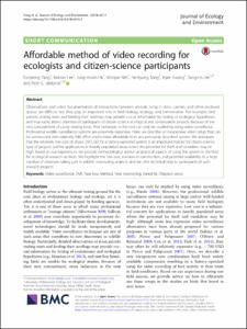 Affordable method of video recording for ecologists and citizen-science participants