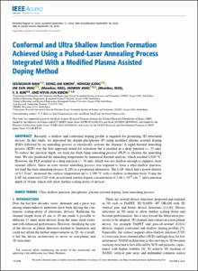 Conformal and Ultra Shallow Junction Formation Achieved Using a Pulsed-Laser Annealing Process Integrated With a Modified Plasma Assisted Doping Method