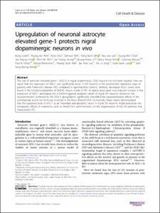 Upregulation of neuronal astrocyte elevated gene-1 protects nigral dopaminergic neurons in vivo