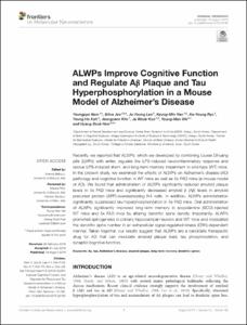 ALWPs Improve Cognitive Function and Regulate A beta Plaque and Tau Hyperphosphorylation in a Mouse Model of Alzheimer's Disease