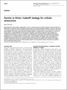 Survive or thrive: tradeoff strategy for cellular senescence