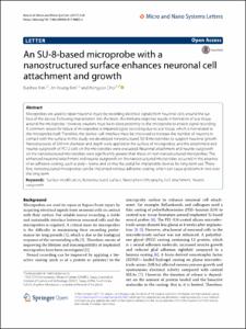 An SU-8-based microprobe with a nanostructured surface enhances neuronal cell attachment and growth