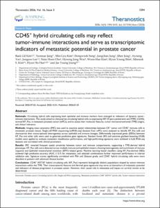 CD45+hybrid circulating cells may reflect tumor-immune interactions and serve as transcriptomic indicators of metastatic potential in prostate cancer