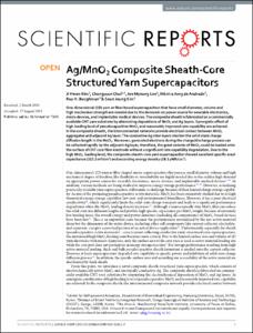 Ag/MnO2 Composite Sheath-Core Structured Yarn Supercapacitors