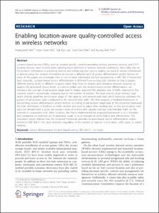 Enabling location-aware quality-controlled access in wireless networks