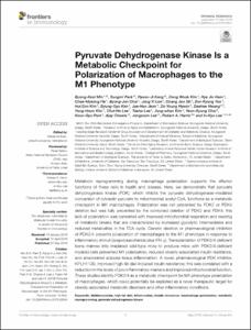 Pyruvate Dehydrogenase Kinase Is a Metabolic Checkpoint for Polarization of Macrophages to the M1 Phenotype
