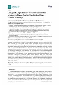 Design of Amphibious Vehicle for Unmanned Mission in Water Quality Monitoring Using Internet of Things