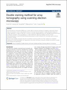 Double staining method for array tomography using scanning electron microscopy