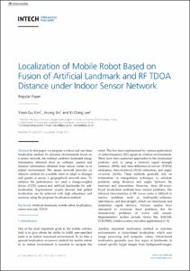 Localization of Mobile Robot Based on Fusion of Artificial Landmark and RF TDOA Distance under Indoor Sensor Network